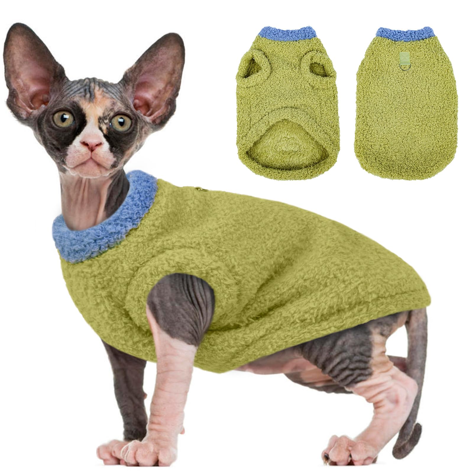 Cozy Fleece Cat Vest for Sphynx