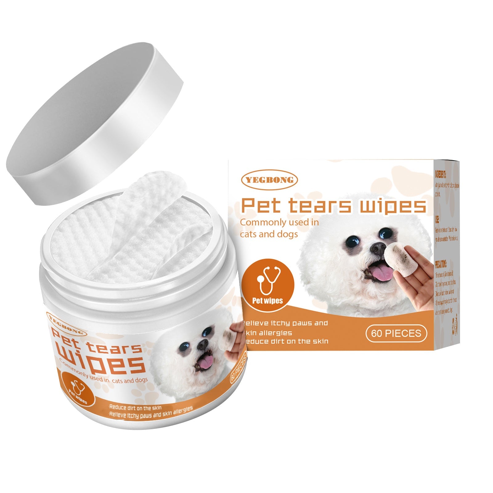 PurEyes Pet Tear Stain Remover Wipes