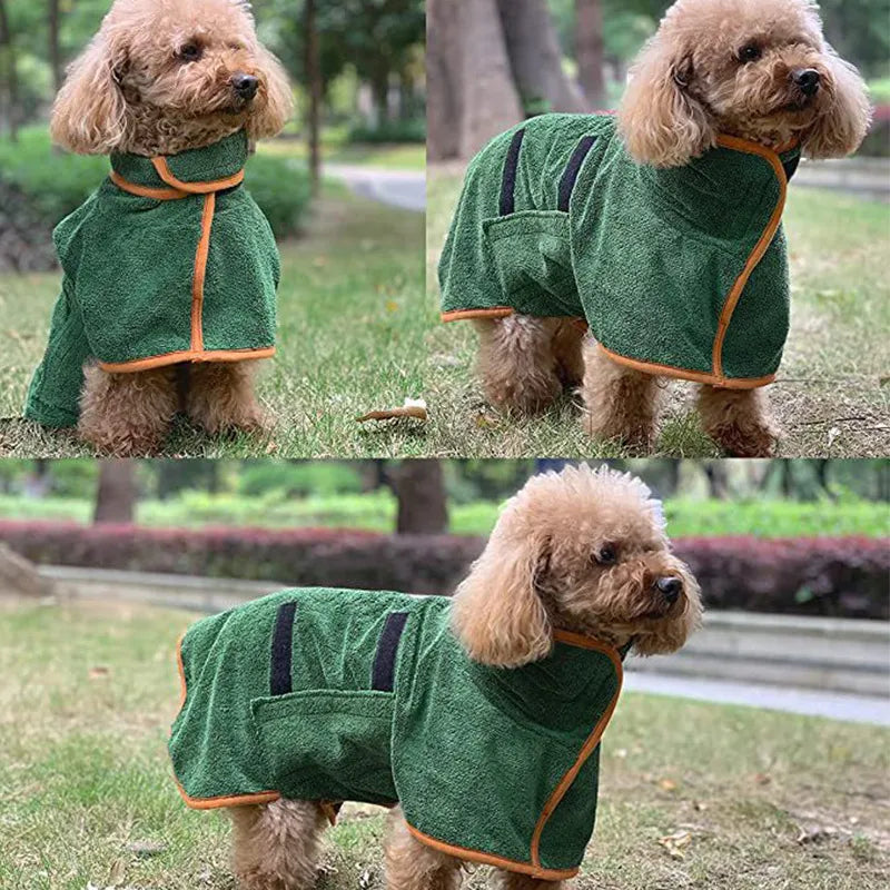 QuickDry Pet Bathrobe Towel