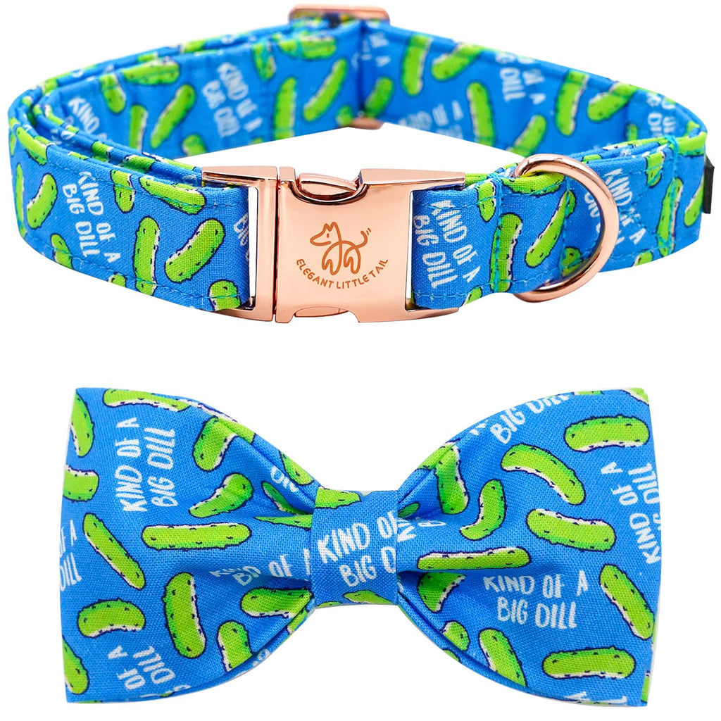 Dill Pickle Bowtie XL Dog Collar