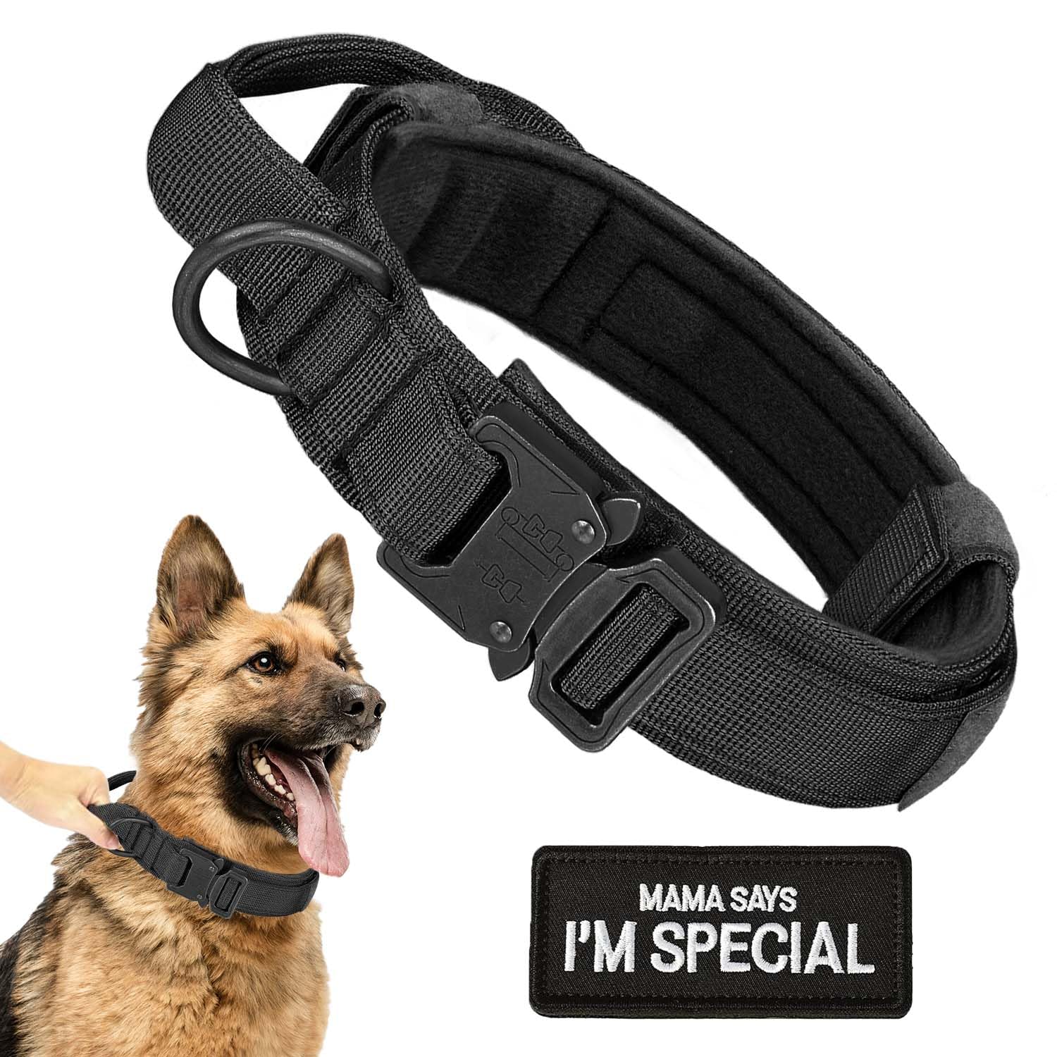 Adjustable Tactical Dog Collar with Control Handle