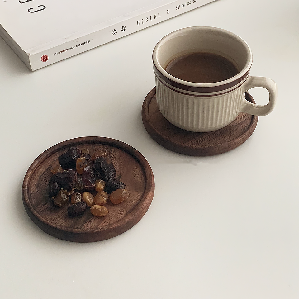 Japanese Walnut Insulated Wooden Coaster